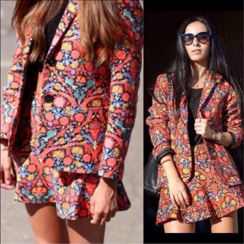 Zara floral women’s blazer in Small